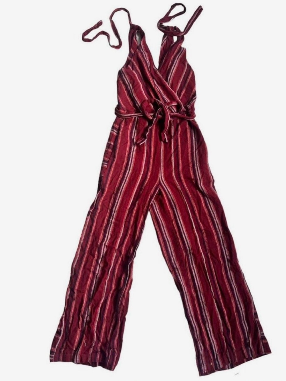 Indigo Rein Jumpsuit Red Stripes Sz M NWT